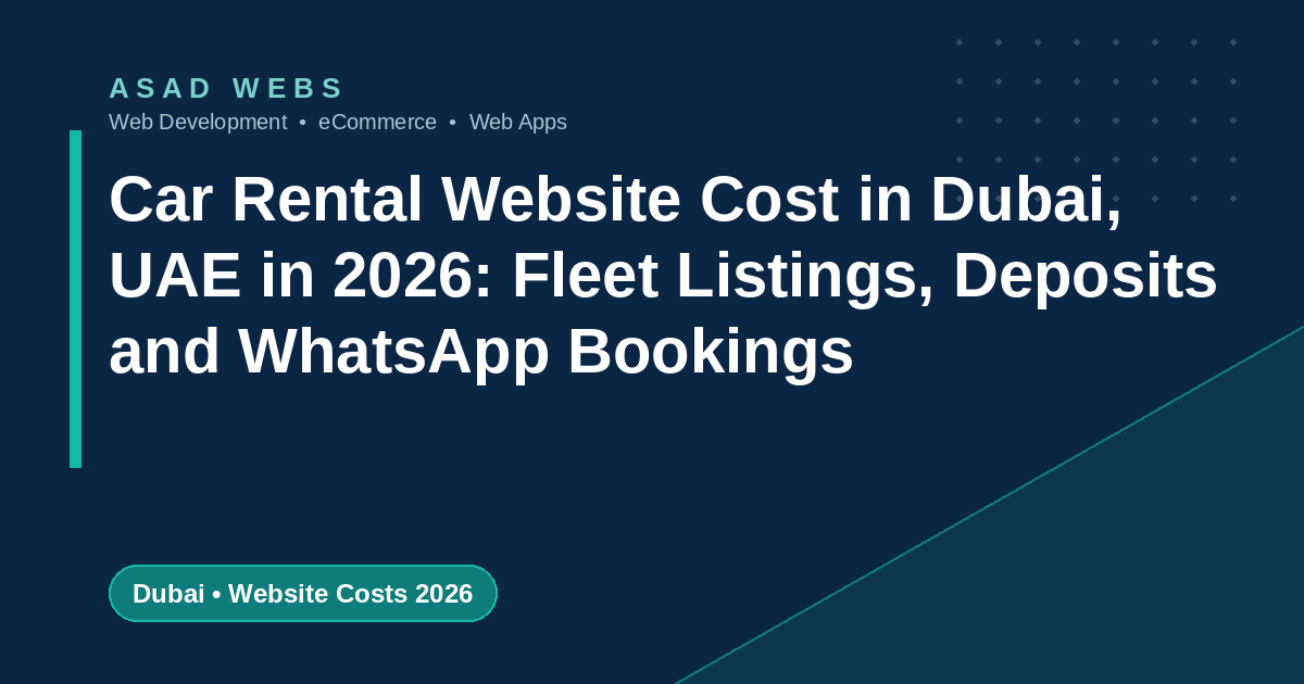 Car rental website cost in Dubai UAE 2026 with fleet listings deposits and WhatsApp bookings in AED