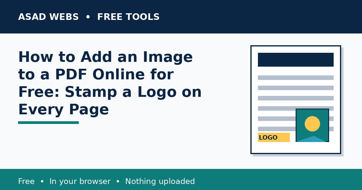 Guide cover: How to Add an Image to a PDF Online — stamp a logo on PDF pages