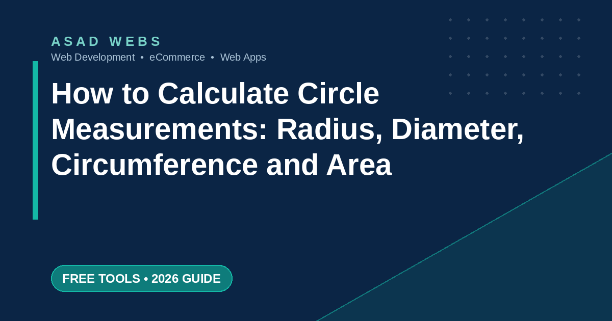 How to calculate circle measurements radius diameter circumference and area with pi explained