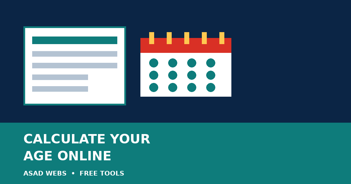 Guide cover: How to Calculate Your Age Online — exact age in years, months and days
