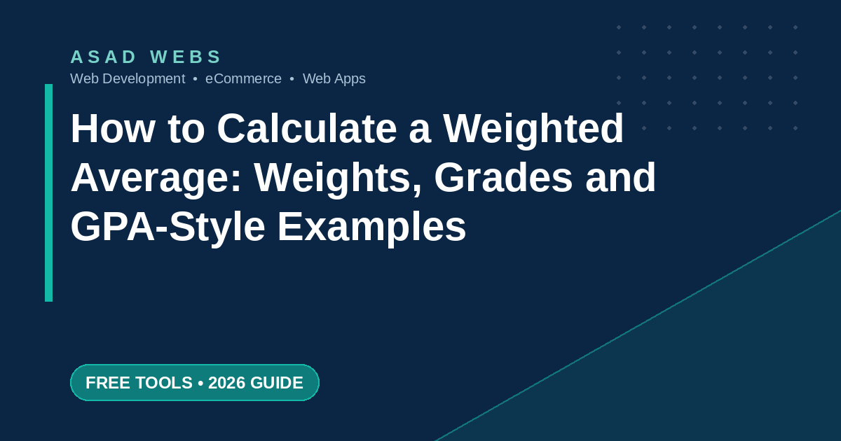 How to calculate a weighted average with weights grades and GPA style examples explained
