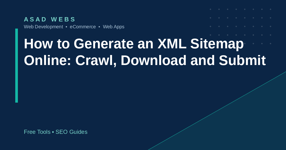 Sitemap generator crawling a website in batches to build an XML sitemap