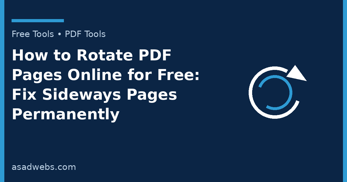 Guide cover: How to Rotate PDF Pages Online — fix sideways pages permanently