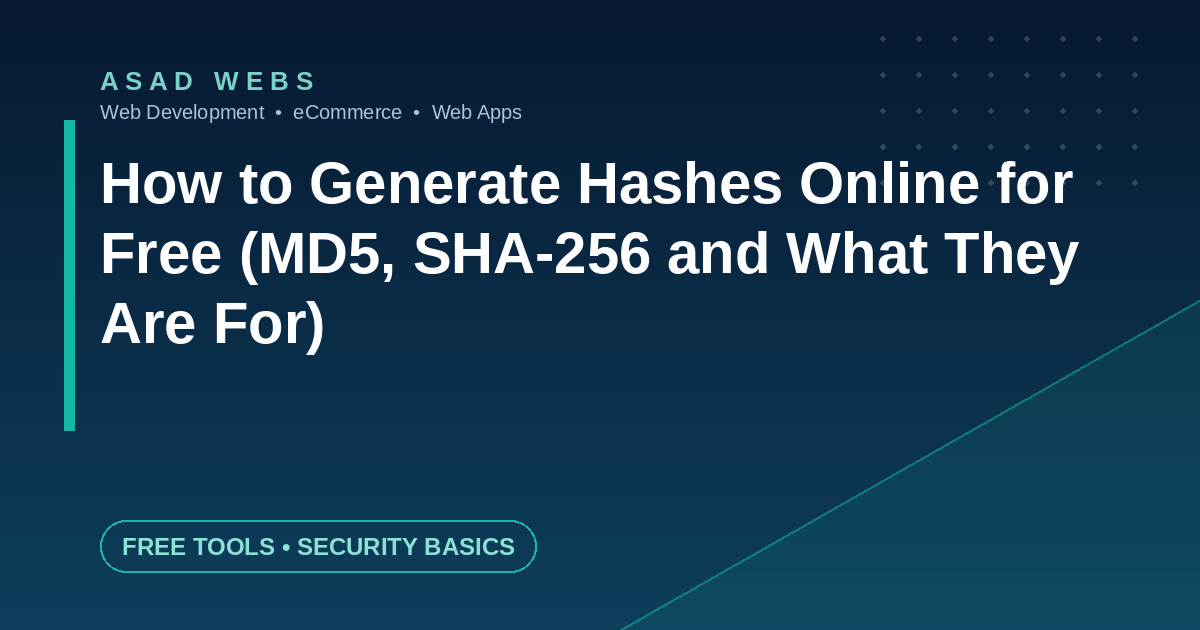 How to generate hashes online for free and use checksums to verify files and text