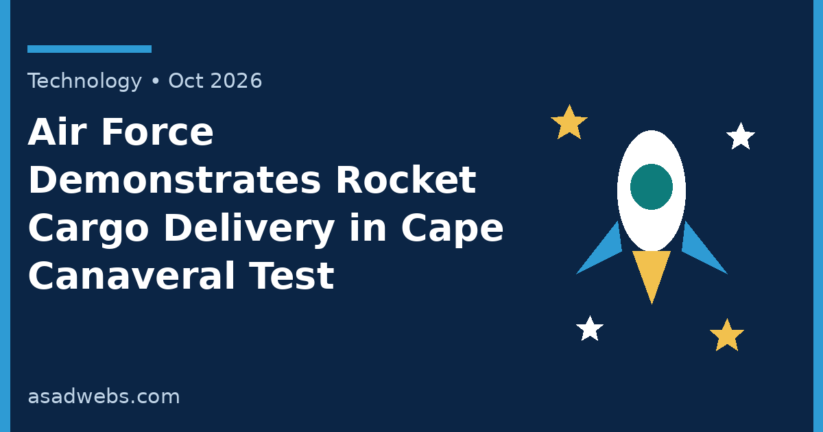 Technology cover: US Air Force Rocket Cargo delivery test at Cape Canaveral