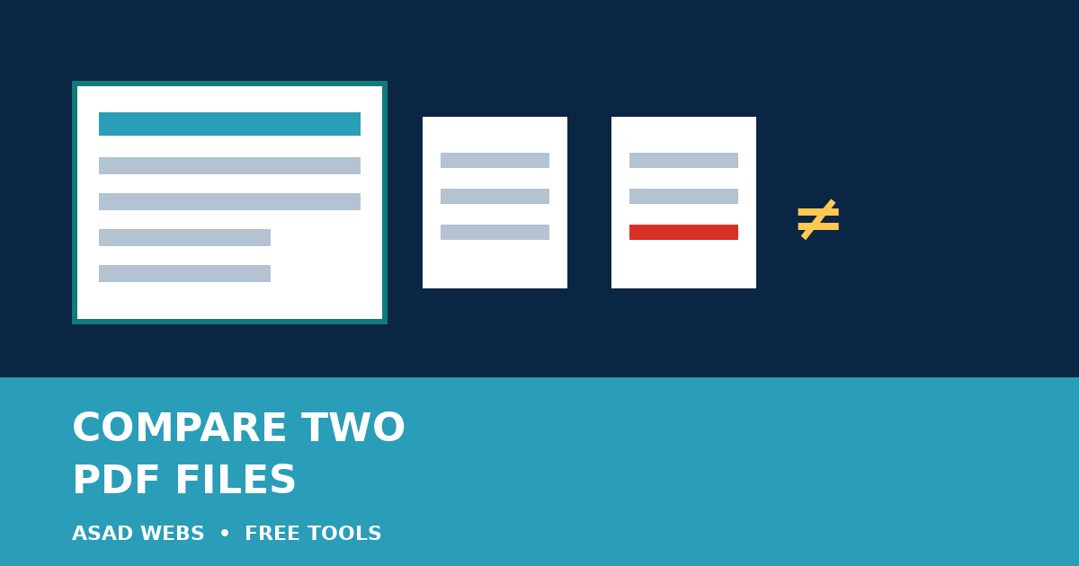 Guide cover: How to Compare Two PDF Files Online — spot differences between drafts
