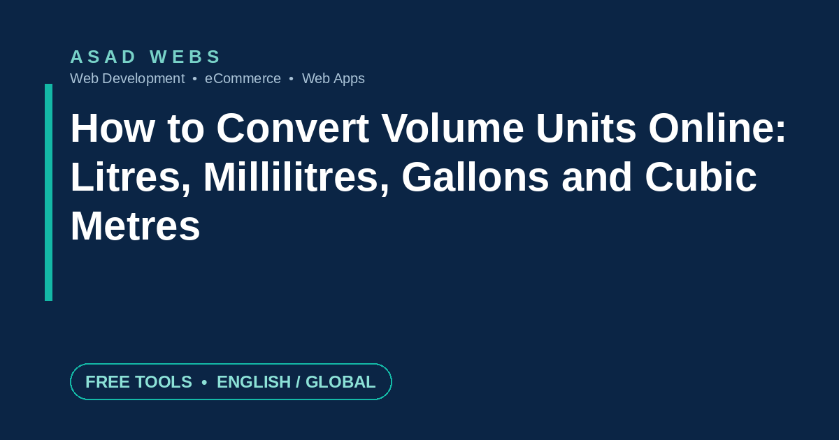 How to convert volume units online between litres, millilitres, gallons and cubic metres