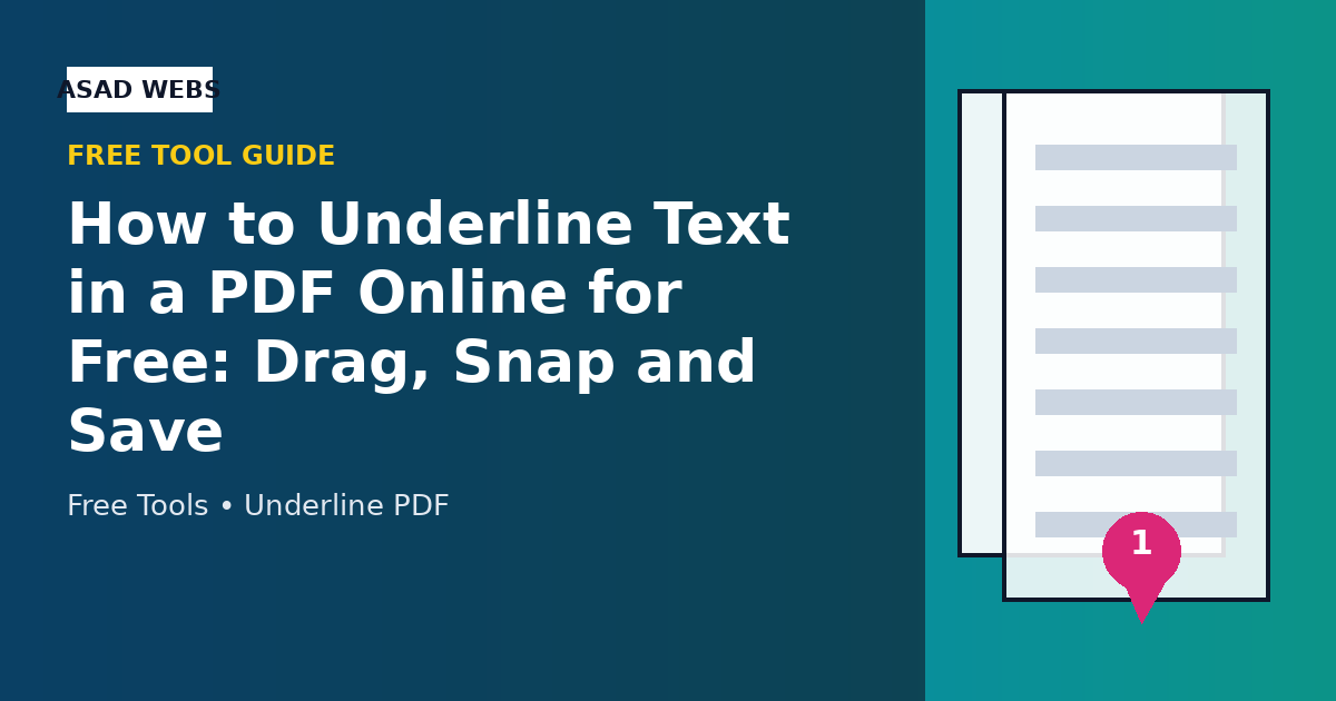 PDF text with a clean underline rule snapped beneath a line of text