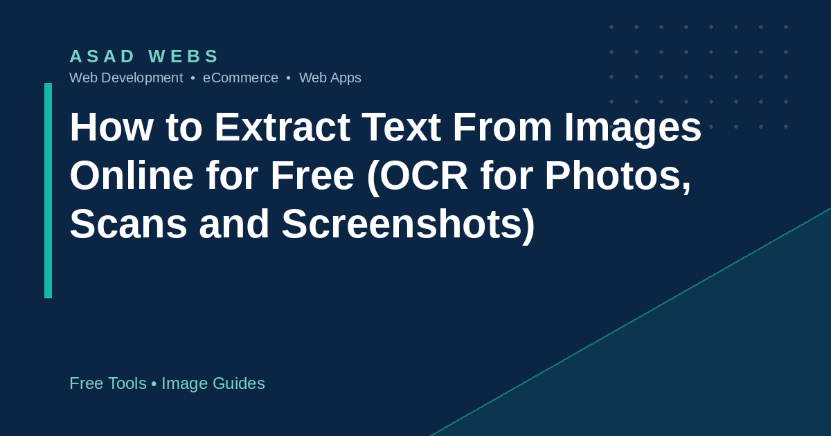 How to extract text from images online for free with OCR for photos scans and screenshots explained