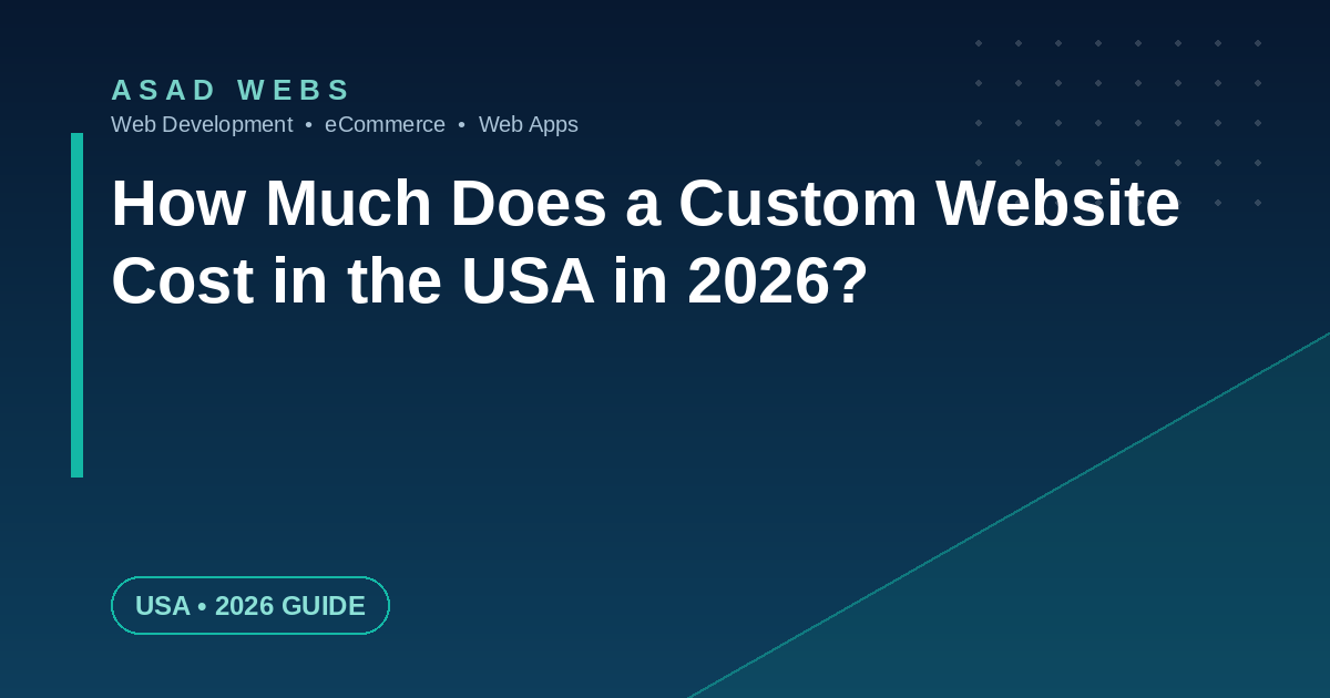 Custom website cost in the USA in 2026 — small business team reviewing a website design and budget