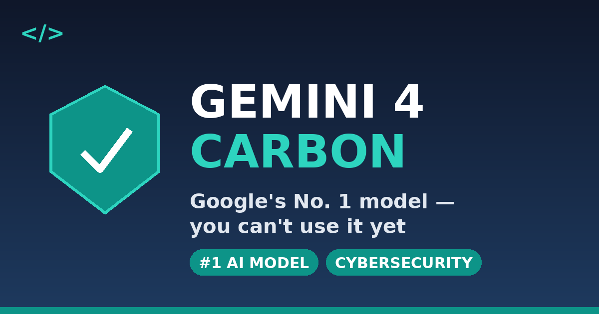 Gemini 4 Carbon shield icon with the words Gemini 4 Carbon
