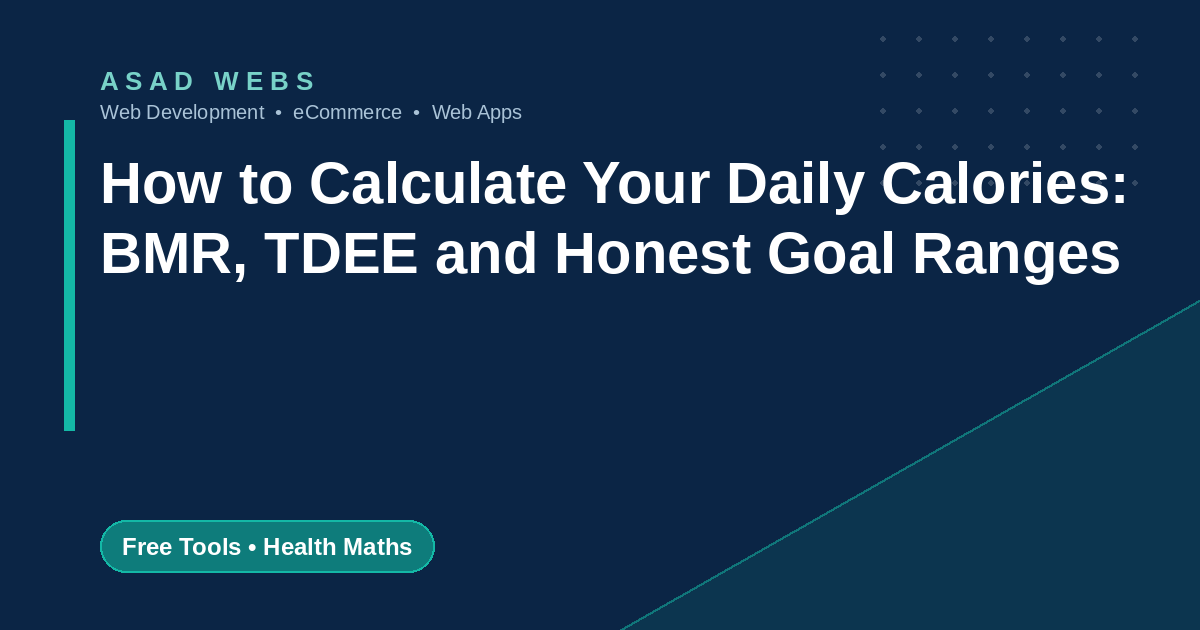 How to calculate your daily calories BMR and TDEE with the Mifflin St Jeor equation worked examples