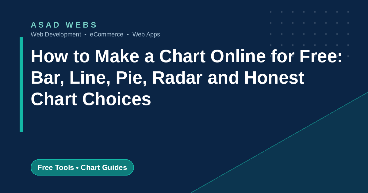 How to make a chart online for free with bar line pie radar and honest chart choices explained