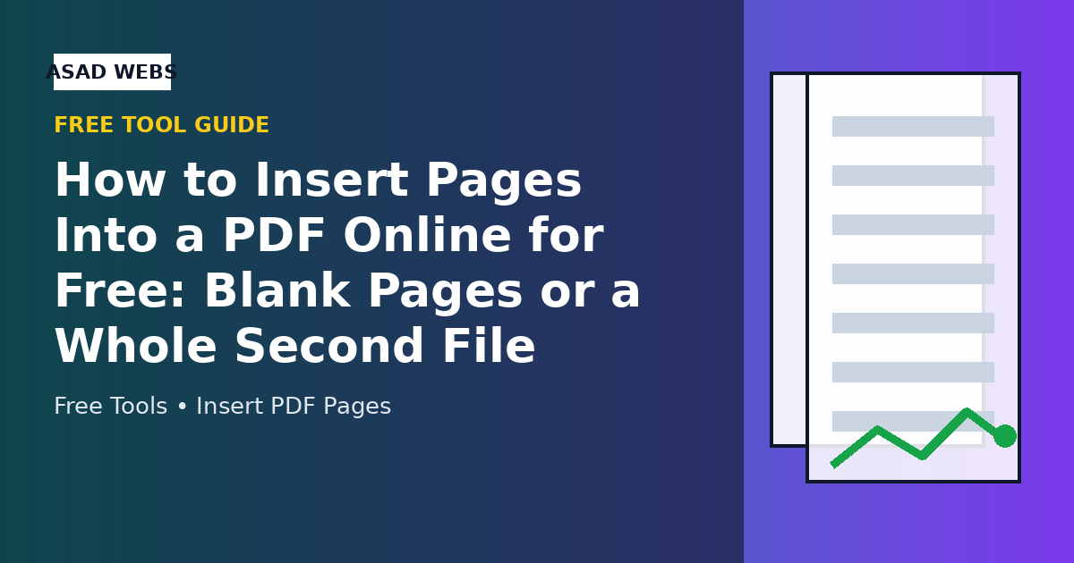 PDF document with new blank pages inserted between existing pages