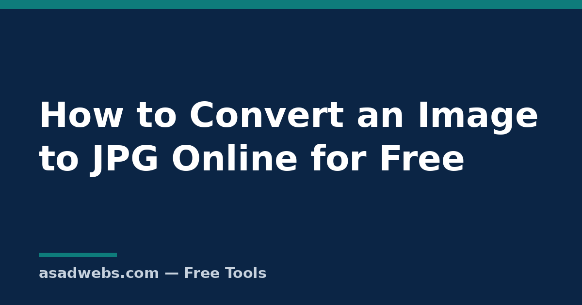 How to convert an image to JPG online for free — PNG, WebP, HEIC, SVG and more