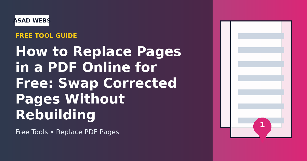 PDF pages being swapped with corrected replacement pages