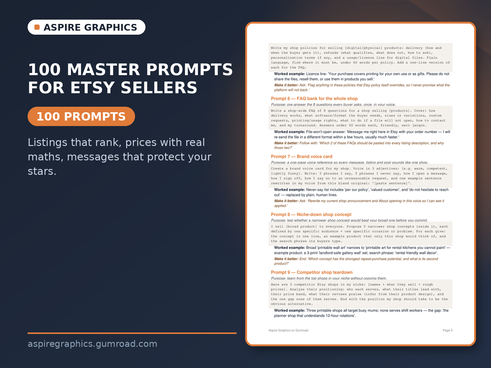 100 Master Prompts for Etsy Sellers