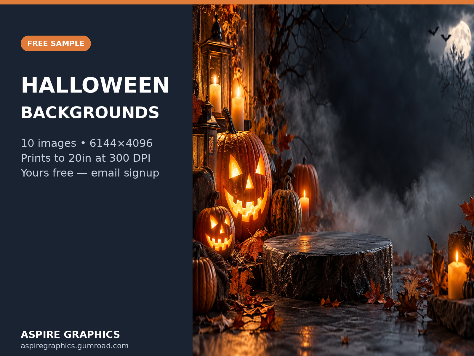 Halloween Backgrounds — FREE Sample Pack