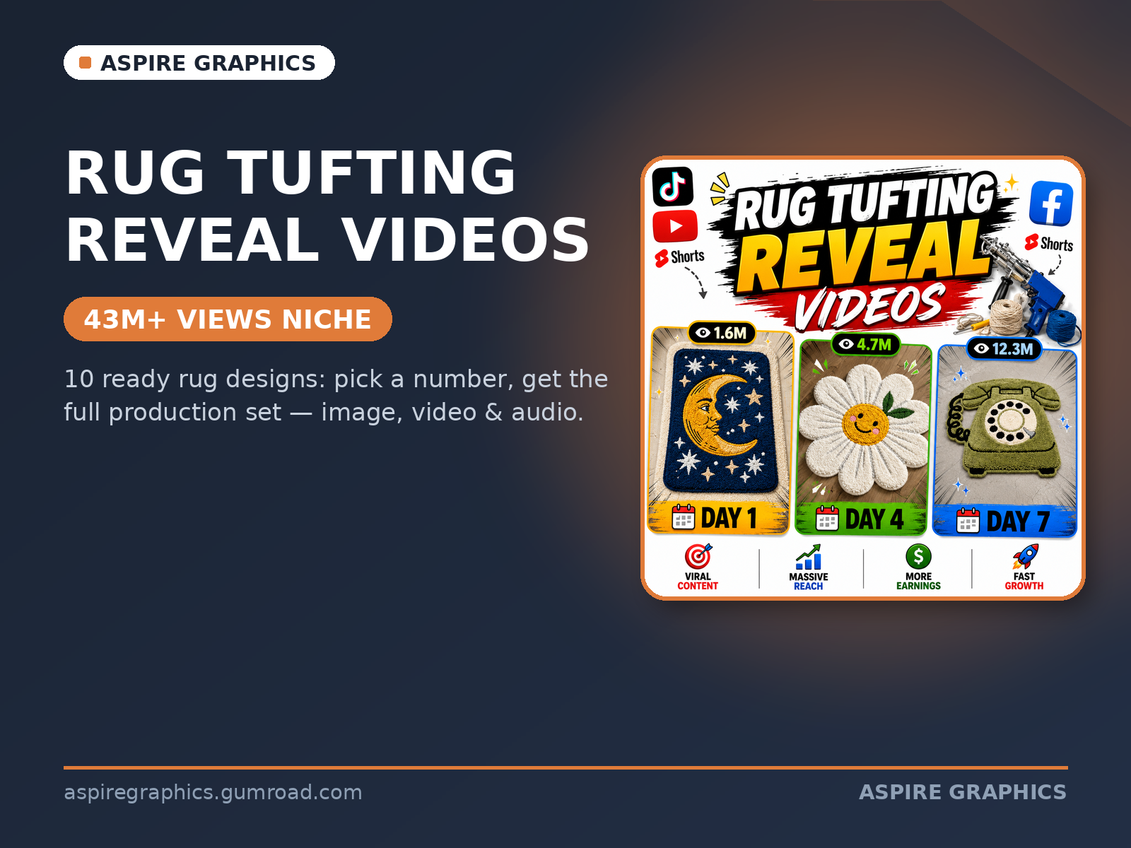Rug Tufting Reveal Videos