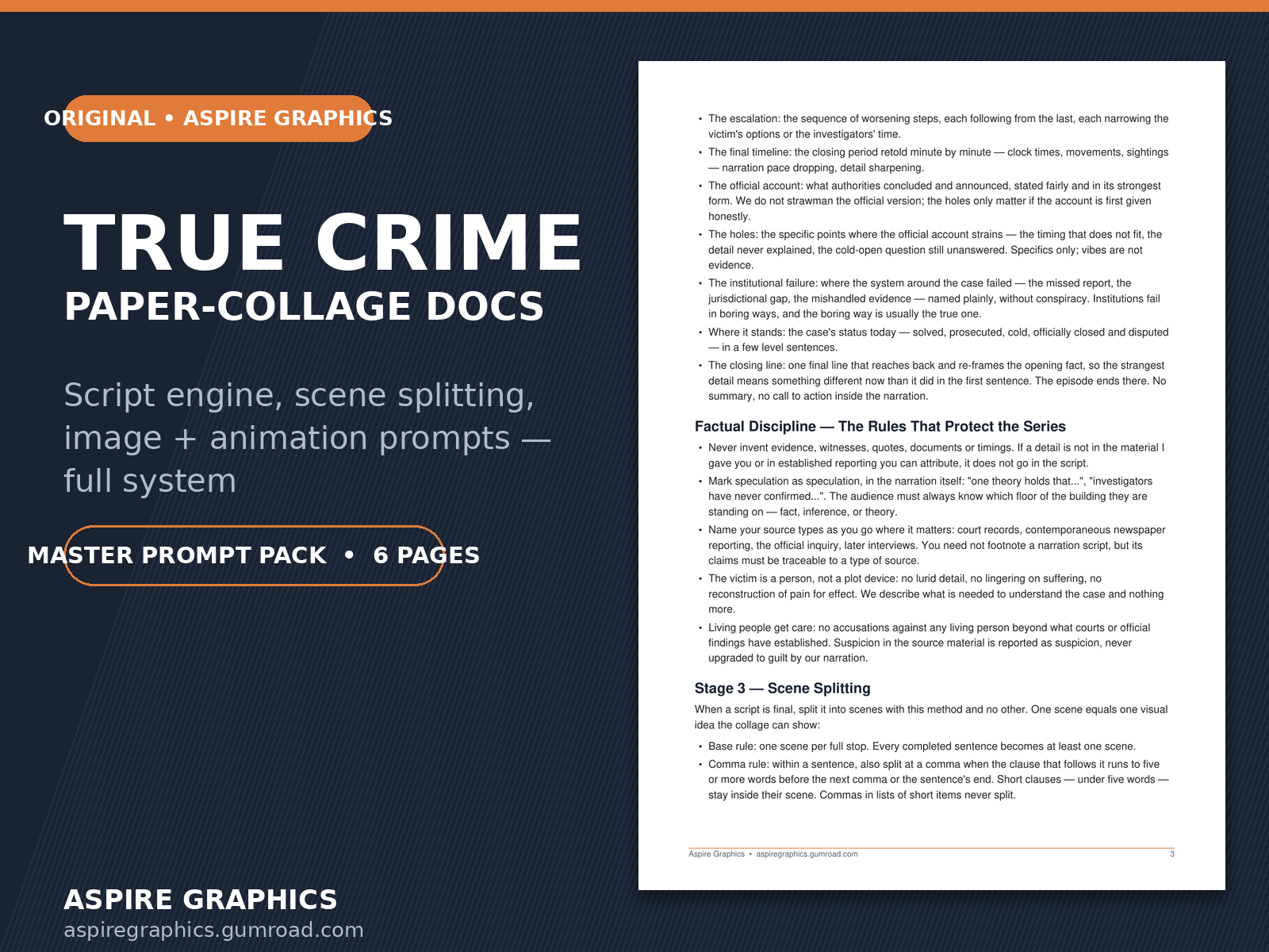 True Crime Paper-Collage Documentary System